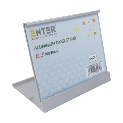 Bảng thông tin để bàn nhôm Enter AL31 100x75mm, Khung thông tin sản phẩm, Khung bảng giá, Kệ trưng bày để bàn