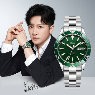 Đồng hồ nam chính hãng IW CARNIVAL IW533G-1 Kính sapphire ,chống xước ,Chống nước 100m ,Bảo hành 24 tháng,Máy cơ (Automatic),dây kim loại thép không gỉ 316L, mặt xanh thiết kế đơn giản dễ đeo 