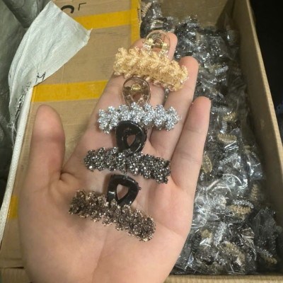 Set 4 Kẹp Tóc Bling Đính Đá Nhiều Màu, Dành Cho Tóc Siêu Xinh - HÀNG CHÍNH HÃNG MINIIN