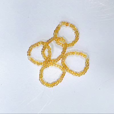 PHỤ KIỆN NỮ HANDMADE MÀU VÀNG MÃ 08 DẠNG TRÒN TRONG SUỐT LẤP LÁNH