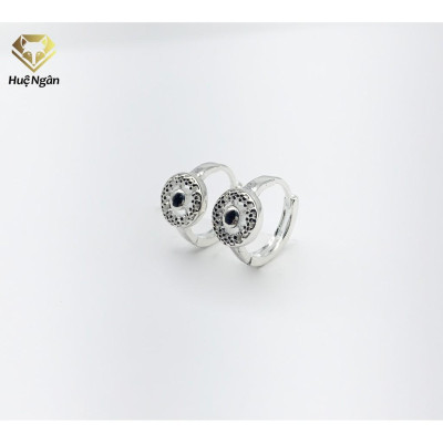 Bông tai bạc Ý 925 Huệ Ngân - Khuyên Vòng Xinh RYE140357