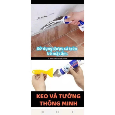 Keo Vá Tường 250gr Combo 2 Lọ – Trám Khe Hở, Chống Ẩm Mốc Tường Nhà