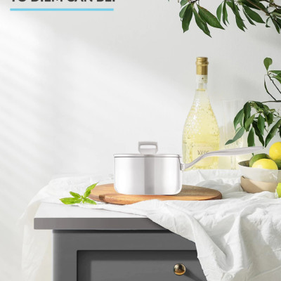 Quánh Inox316 Đúc Đáy Liền 3 Lớp Haatz CIC1250 Size 18cm - Hàng Chính Hãng Bảo Hành 5 Năm 
