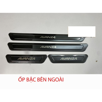 Ốp bậc cửa , nẹp bước chân Toyota Avanza 2022 cao cấp -mẫu Titan 8 chi tiết
