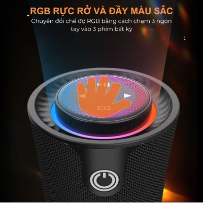 Loa Bluetooth không dây di động CYBORIS T16 chính hãng có âm thanh nổi RGB Đầu phát nhạc âm thanh vòm - Hàng chính hãng