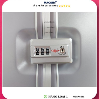 Vali cao cấp Macsim Aksen hàng loại 1 MSAK8236 cỡ 28 inch màu bạc