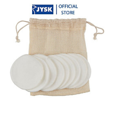 Bộ 10 bông tẩy trang | JYSK Vad | cotton sợi tre | DK8cm