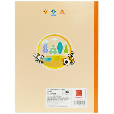 Lốc 5 Tập Học Sinh Class Oringa Fun 4 Ô Ly Vuông 96 Trang 80gsm - Hồng Hà 0318 (Mẫu Sản Phẩm Giao Ngẫu Nhiên) - Tặng Kèm 1 Cuốn Cùng Loại