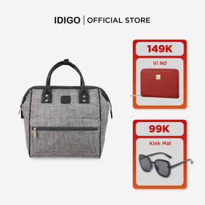 Balo công sở nam nữ dáng vuông IDIGO UBP2 - 418 - 00, ba lô du lịch đa năng nhỏ gọn