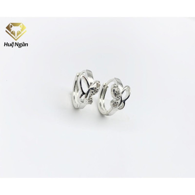 Bông tai bạc Ý 925 Huệ Ngân - Uyên Ương Hồ Điệp RYE140376
