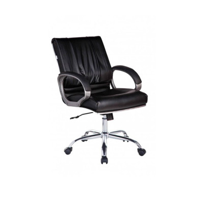 Ghế văn phòng chân xoay lưng trung bọc da SMLIFE Nicholas