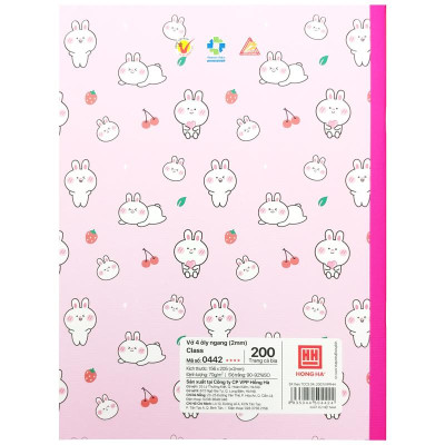 Vở Class Animals - 4 Ly Ngang 200 Trang 70gsm - Hồng Hà 0442 (Mẫu Màu Giao Ngẫu Nhiên)