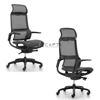 Ghế công thái học cao cấp hỗ trợ cột sống lưng lưới hàn Quốc cao cấp CM4526-M Nội thất Capta