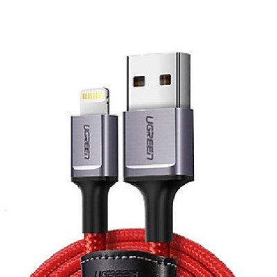 cáp sạc Lightning ra USB Ugreen 293MD80635US 1M màu đỏ hàng chính hãng