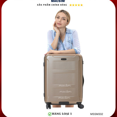 Vali cao cấp Macsim Smooire MSSM332 cỡ 24 inch màu vàng hàng loại 1