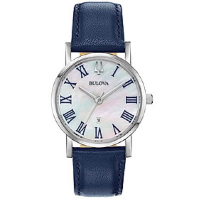 Đồng Hồ Nữ Bulova Dây Da 96M146 - Mặt Xà Cừ