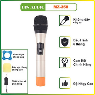 Micro không dây Zenbos MZ-358 cao cấp Karaoke (Hàng Chính Hãng)