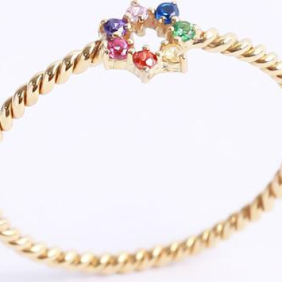 Nhẫn bạc nữ 925 cầu vồng hoa Gix Jewel N59