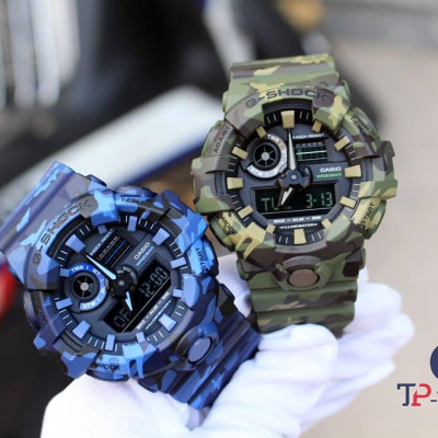 Đồng Hồ Nam Dây Nhựa Casio G-Shock GA-700CM-2A Blue Camo | GA-700CM-2ADR