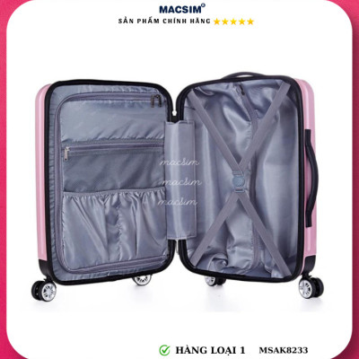 Vali cao cấp Macsim Aksen hàng loại 1 MSAK8233 cỡ 20inch-màu hồng