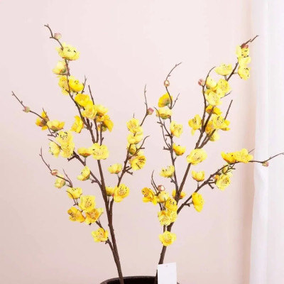 Cành hoa đào cổ giả trang trí Tết - Dài 80 đến 1m - Cây giả, hoa lụa trang trí nhà cửa.