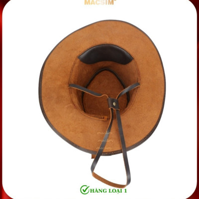 Mũ phớt cao bồi - Mũ cao bồi - Mũ golf thủ - Chất liệu da thô nguyên miếng cao cấp nhãn hiệu Macsim