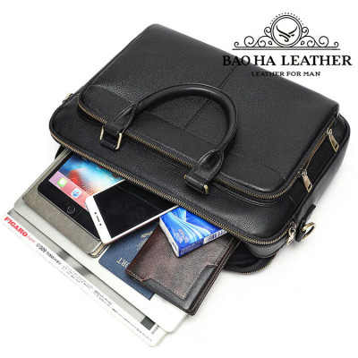 Cặp công sở nam da bò cao cấp BHM5099 Túi xách, cặp văn phòng, cặp giáo viênm vừa laptop 15inch
