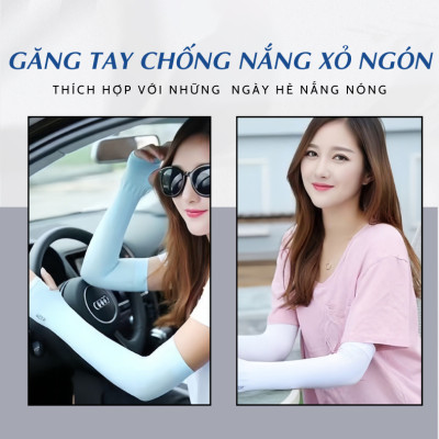 1 Đôi Găng Tay Chống Nắng Hàn Quốc Xỏ Ngón Let