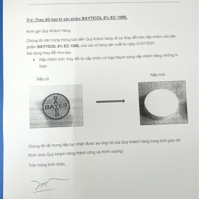 Thuốc pha tắm hoặc phun xịt trị ghẻ, ve rận trên chó Bayticol