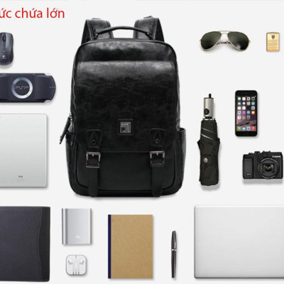 Ba lô da nam công suất lớn phong cách mới tích hợp công nghệ 4.0 (15,6")