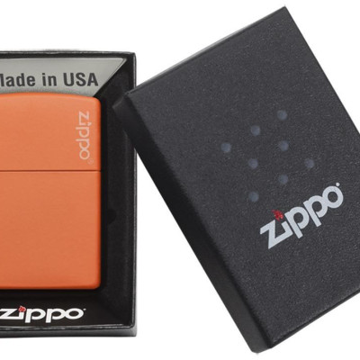 Bật Lửa Zippo Orange Matte with Zippo Logo 231ZL
