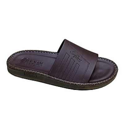 Dép Nam Da Bò HA NAM Đế Siêu Nhẹ Khâu Chỉ Toàn Bộ DNA22035