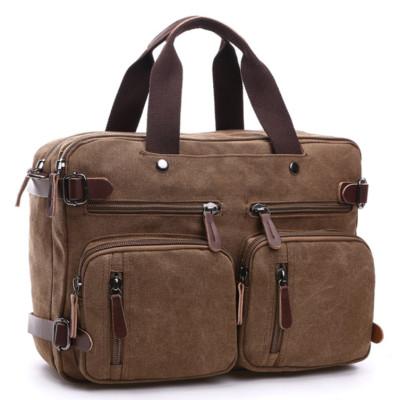 Túi xách nam công sở 2 trong 1 vải cavans cao cấp size 15,6inh và size 17.3inh phong cách mới
