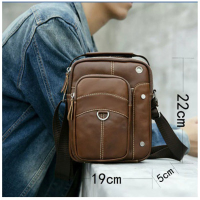 Túi đeo chéo nam DA BÒ THẬT – BEE GEE DCN9357