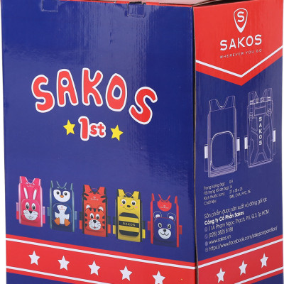 Balo Học Sinh Thời Trang SAKOS LIGHTLY - Họa Tiết Dễ Thương, Siêu Nhẹ, Chống Gù, Bảo Vệ Đôi Vai Và Cột Sống Của Trẻ