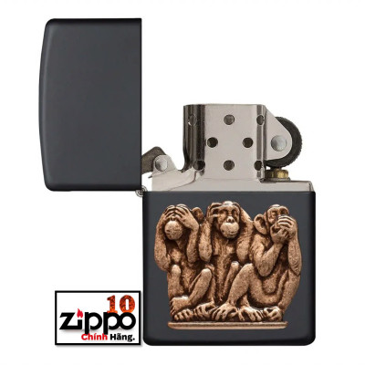Bật lửa Zippo 29409 Three Monkeys - Chính hãng 100%