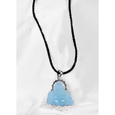 Mặt Dây Chuyền Phật Di Lặc Đá Aquamarine Ngọc Quý Gemstones