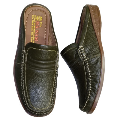 Dép Bít Mũi Nam TiTi ĐÔ Da Bò Thật Cao Cấp GSB20101