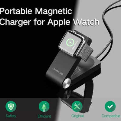 Ugreen UG30703CD156TK Màu Đen Gấp sạc từ tính cho đồng hồ thông minh Apple - HÀNG CHÍNH HÃNG