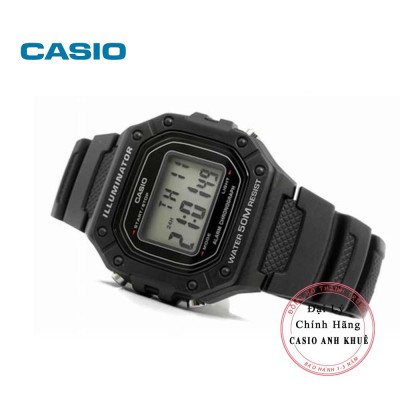 Đồng hồ điện tử nam Casio W-218H-1AVDF dây nhựa