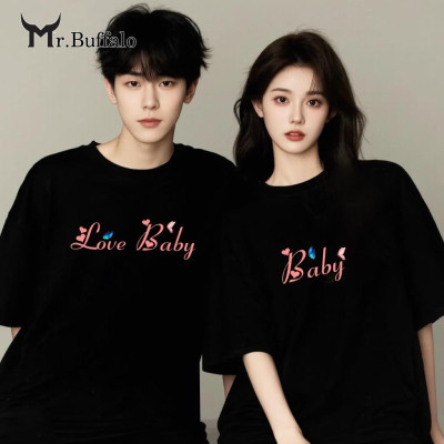 Áo Thun Đôi, Cặp Mr.Buffalo "Love Baby" Tshirt Cotton 100% có bigsize Unisex Local Brand B14B15