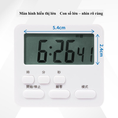 Đồng hồ đếm ngược, đồng hồ để bàn, hoạ tiết hình động - Đếm giờ chuẩn xác - Mẫu classic