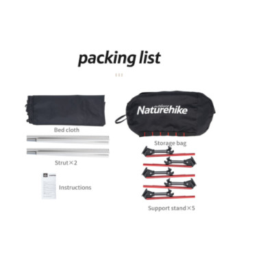 Giường dã ngoại gấp gọn chân thấp XJC05 NatureHike NH20JJ001