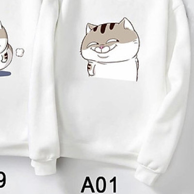 Áo đôi sweater cute - ÁO ĐÔI THU ĐÔNG MÈO BÉO AMI CỰC YÊU