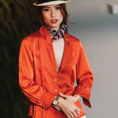 Áo Sơ Mi Lụa Chrisley TOP173 Thời trang thiết kế Hity