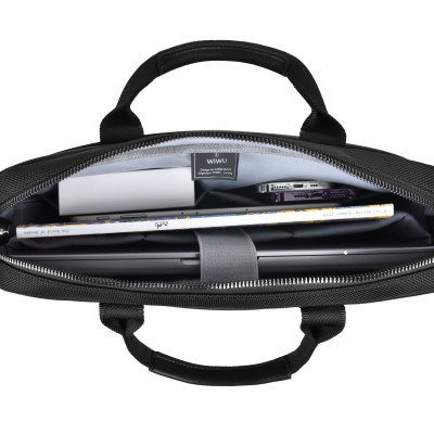 Túi Wiwu Hali Layer Bag dành cho máy tính bảng, laptop ngăn ngoài để phụ kiện làm bằng da PU, không thấm nước - Hàng chính hãng