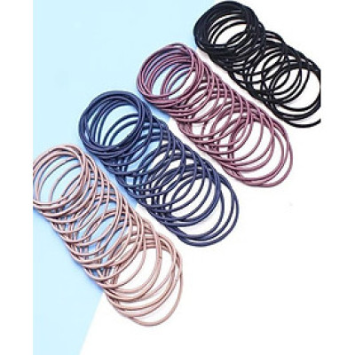 Combo 100 Dây Chun Cột Buộc Tóc Trơn Nhiều Màu