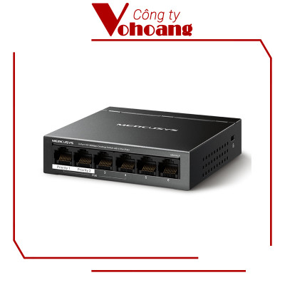 Bộ Chia Mạng Swich PoE Mercusys MS106LP 6 Cổng 10/100Mbps Hỗ Trợ 4 Cổng PoE+ Mỗi Cổng Công Suất 30W Kết Nối Lên Đên 250 Mét - Hàng Chính Hãng