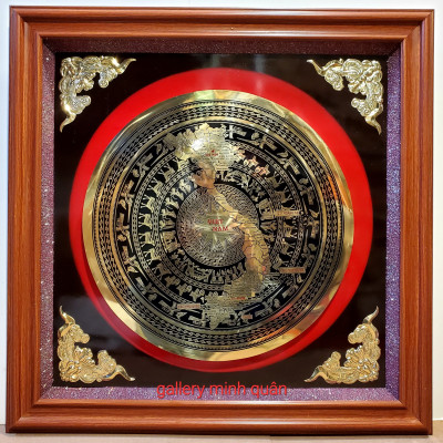 MẶT TRANH TRỐNG ĐỒNG ĂN MÒN (ĐỒNG VÀNG NGUYÊN CHẤT)