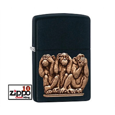 Bật lửa Zippo 29409 Three Monkeys - Chính hãng 100%